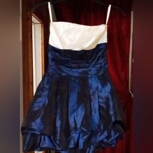 Navy blue strapless Jessica McClintock dress size 1